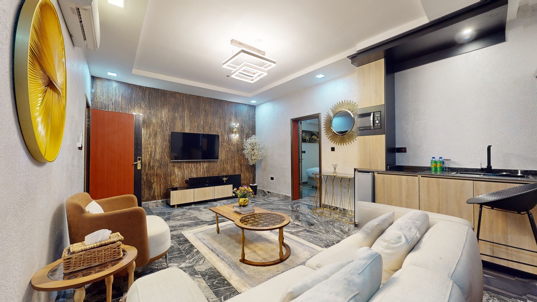 Luxury Apartments Abuja Yanna Apartments by khaliques Block 1 Adam Living Room(2)